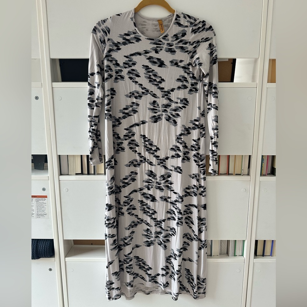 Rachel Pally Patterned Black and White Jersey Midi Dress